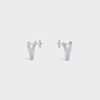 Torsion Earrings in White Gold and Diamonds - White Gold and White - FINE JEWELLERY - 3 | CELINE