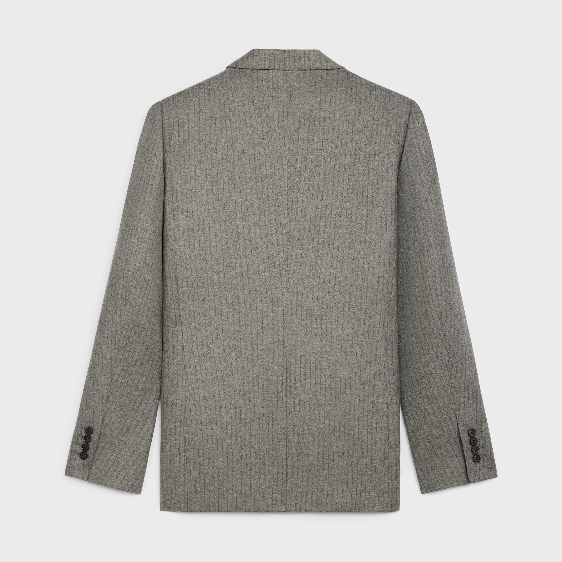 ジャケット CELINE |  JACKET IN STRIPED FLANNEL 2V18T438V.09BT BNF BLAZER IN STRIPED FLANNEL - BETON/ANTHRACITE | CELINE