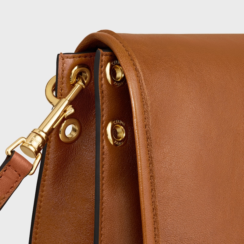 SOFT TRIOMPHE BESACE IN SUPPLE SHINY LAMBSKIN - SOFT TAN - CROSS-BODY BAGS - 1 | CELINE