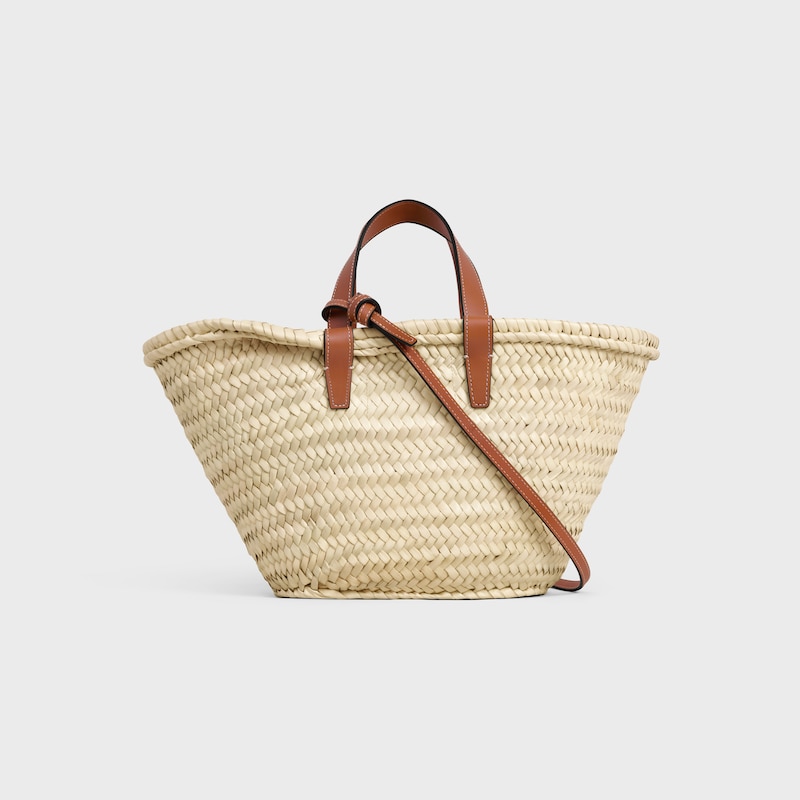 TEEN CELINE CLASSIC PANIER IN Palm leaves and Calfskin - TAN - THE PERFECT GIFT - 1 | CELINE