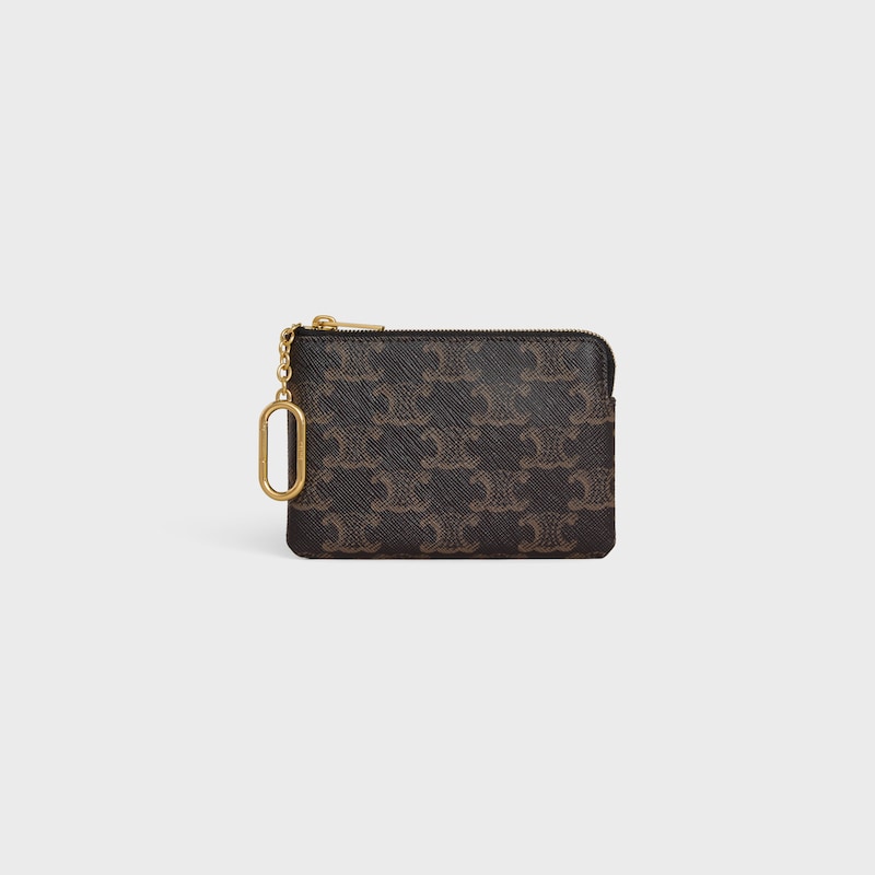 COIN PURSE IN Triomphe Canvas - BLACK - COIN AND CARD HOLDERS - 1 | CELINE
