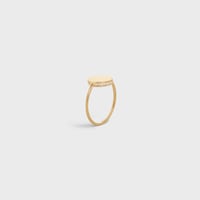 Medaille Celine Ring in Yellow Gold and Diamonds - Yellow Gold and White -  - 2 | CELINE