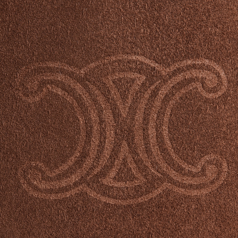 BUCKET IN SUEDE CALFSKIN WITH TRIOMPHE EMBOSSED - BROWN - CROSS-BODY BAGS - 1 | CELINE