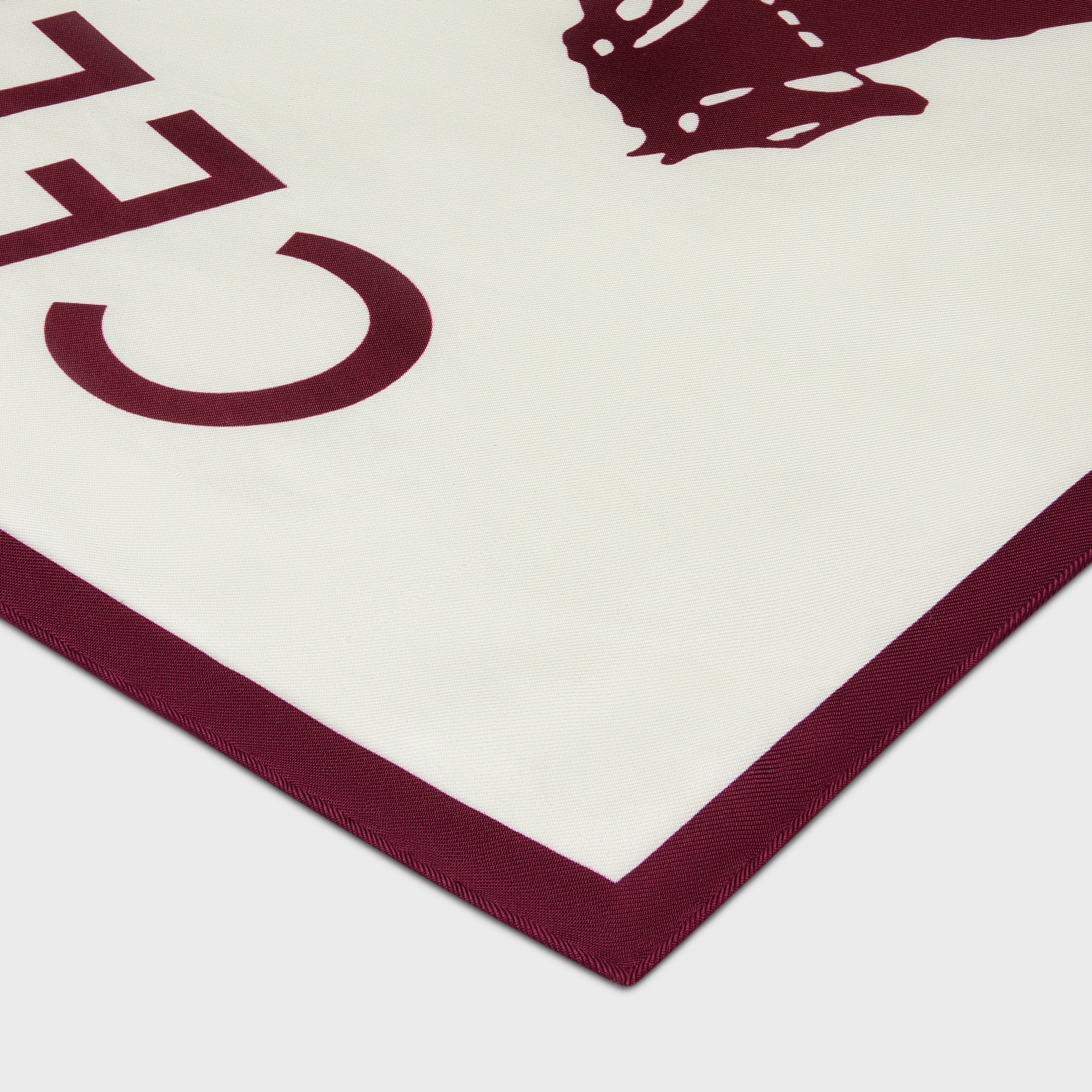 スクエアスカーフ / シルクツイル - タン / レッド / ブルー | CELINE