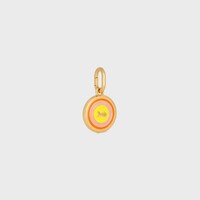 Celine Charms Sulky Medal in Enamel and Brass with Gold Finish - GOLD / YELLOW / PINK / ORANGE - CELINE CHARMS - 2 | CELINE
