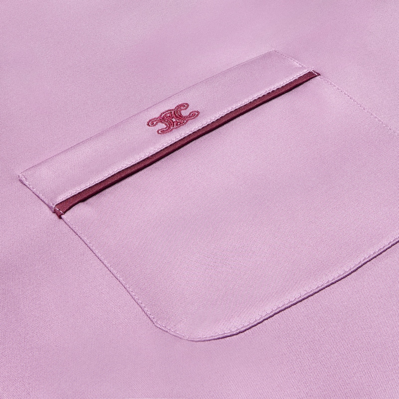 pyjama shirt IN silk satin - GLYCINE -  - 1 | CELINE