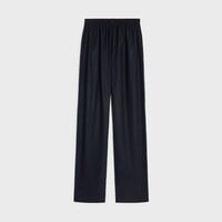 straight jogging pants in cashmere flannel - NAVY -  - 2 | CELINE
