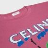 루즈 티셔츠 - 코튼 저지 - 로즈 파세/멀티컬러 -  - 3 | CELINE