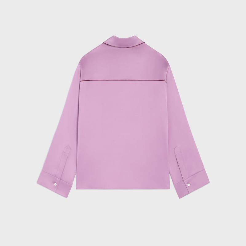 pyjama shirt IN silk satin - GLYCINE -  - 1 | CELINE