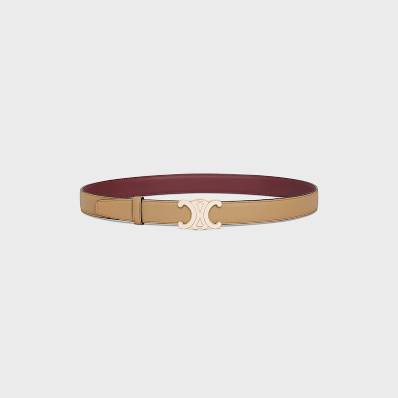 Wendbarer Riemen 25 mm AUS glattem und genarbtem Kalbsleder -  -  - 1 | CELINE