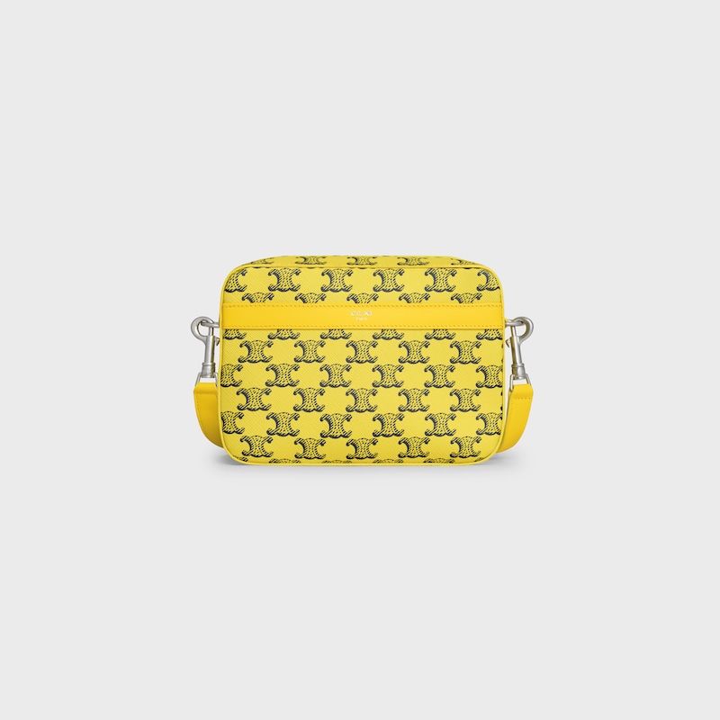 BOLSO MESSENGER PEQUE&Ntilde;O DE LONA TRIOMPHE Y PIEL DE BECERRO - ULTRAMARILLO - BOLSOS EN BANDOLERA - 1 | CELINE