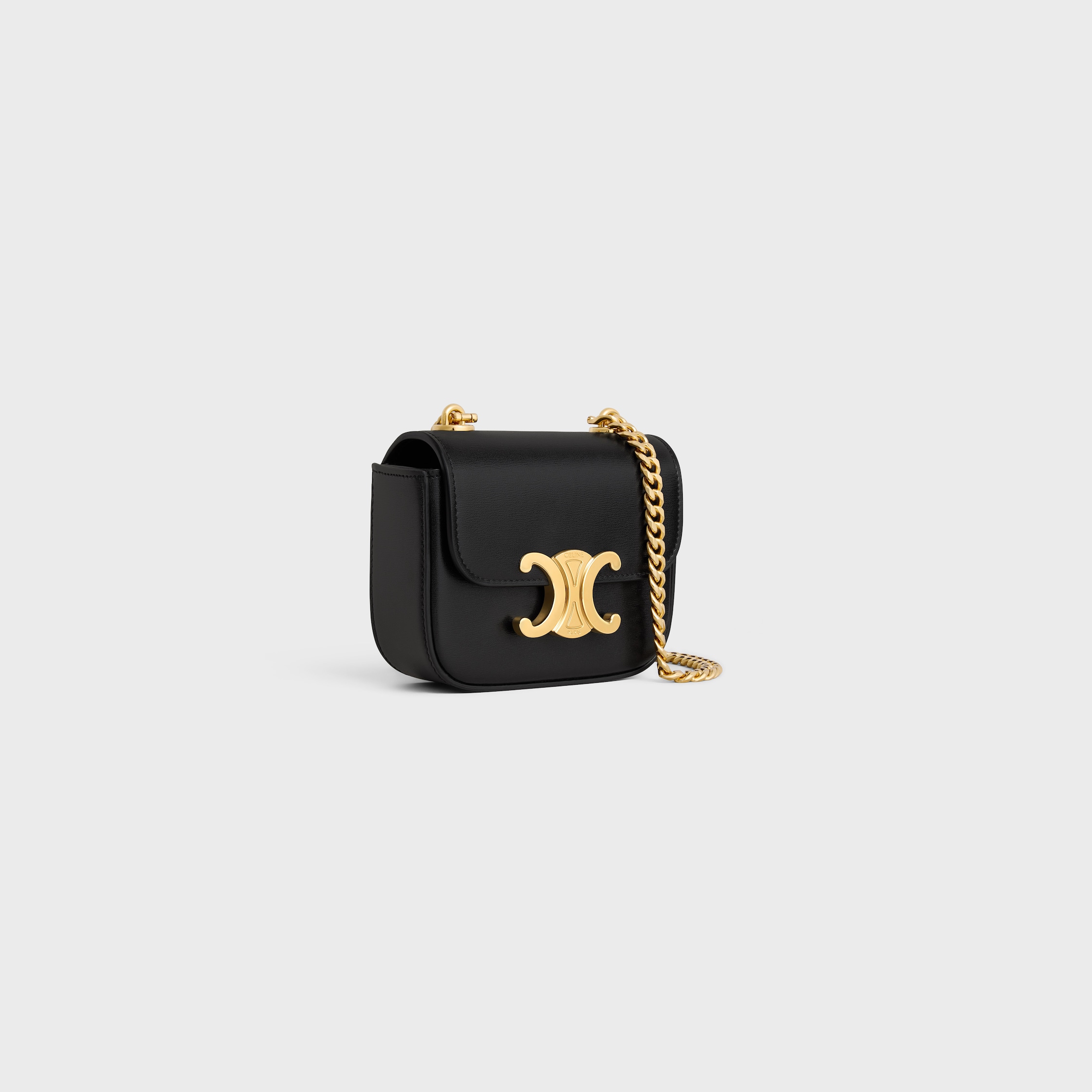 【すぐ届く】ミニ チェーン クロード / シャイニーカーフスキン CELINE [正規ラッピング済] セリーヌ 鞄 バッグ ショルダー