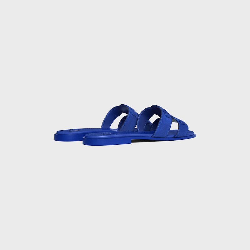 MARINA TRIOMPHE MULE IN SUEDE CALFSKIN - ELECTRIC BLUE -  - 1 | CELINE