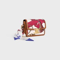 틴 트리옹프 백 - 실크 & 내추럴 카프스킨 - 블루/베이지 - 숄더백 - 2 | CELINE