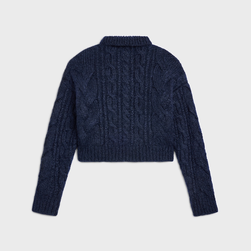 sweater IN aran mohair and wool - NAVY -  - 1 | CELINE