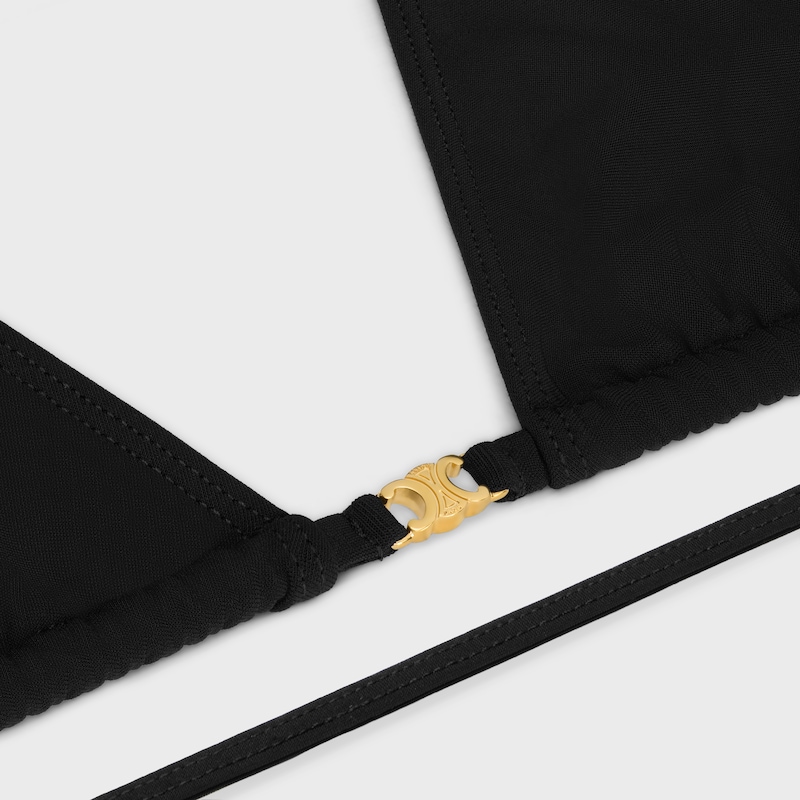 TOP TRIANGULAR TRIOMPHE DE PUNTO MATE - NEGRO -  - 1 | CELINE