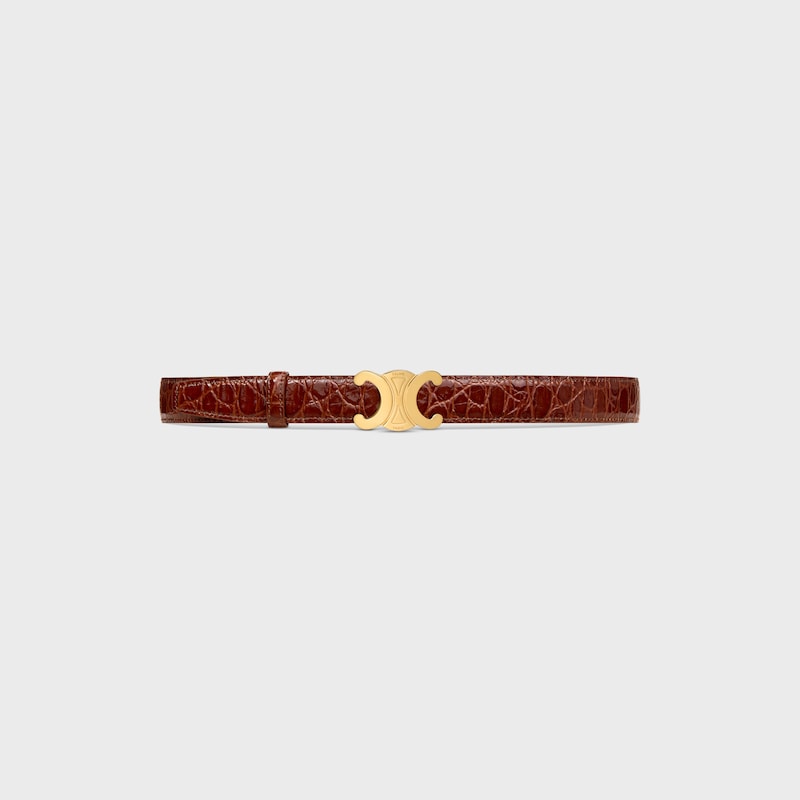 lani&egrave;re de ceinture r&eacute;versible 25MM Taurillon et Veau fa&ccedil;on crocodile -  -  - 1 | CELINE