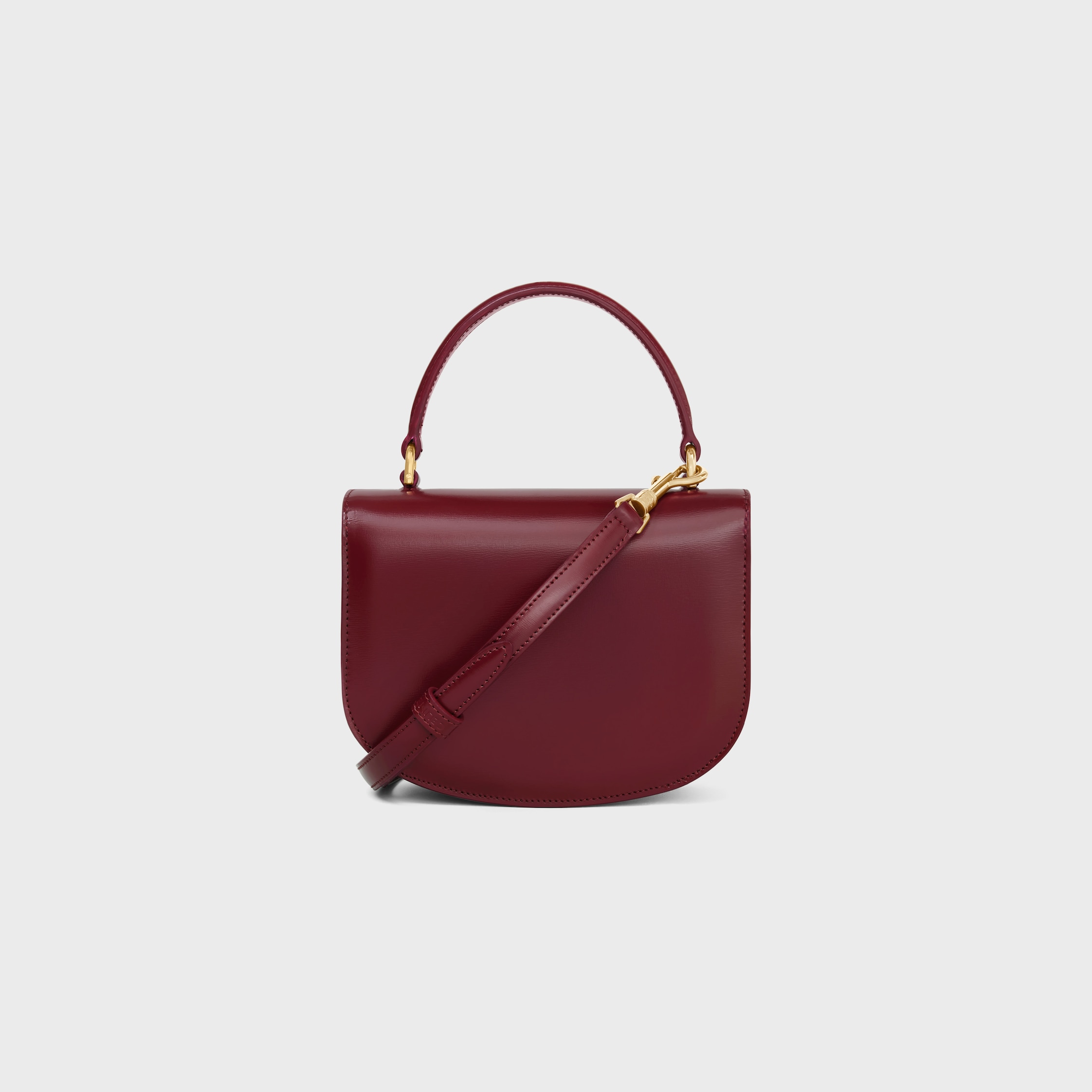 MINI BESACE CLEA in SHINY CALFSKIN - LIGHT BURGUNDY | CELINE