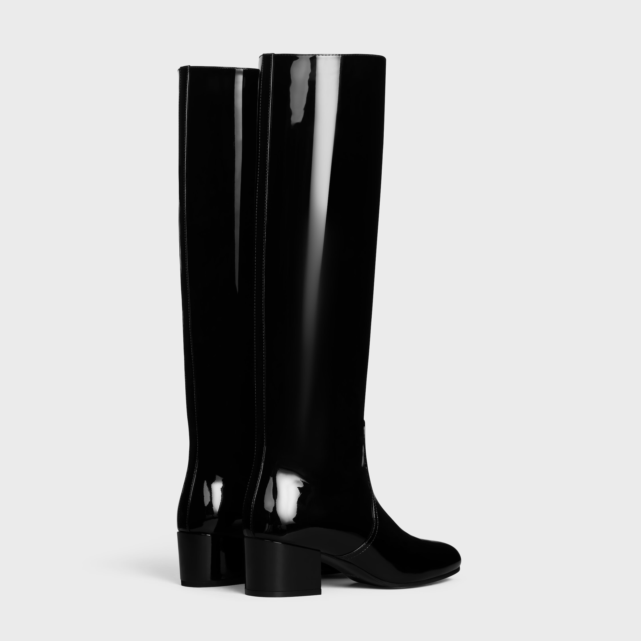 LES BOTTES CELINE トリオンフ ハイブーツ / パテントカーフ