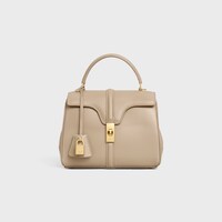 Small 16 Bag in satinated calfskin - CAPPUCCINO - 16 - 1 | CELINE
