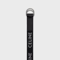 라지 30MM 더블 링 벨트 - 자카드 텍스타일 & 카프스킨 - 블랙 -  - 1 | CELINE