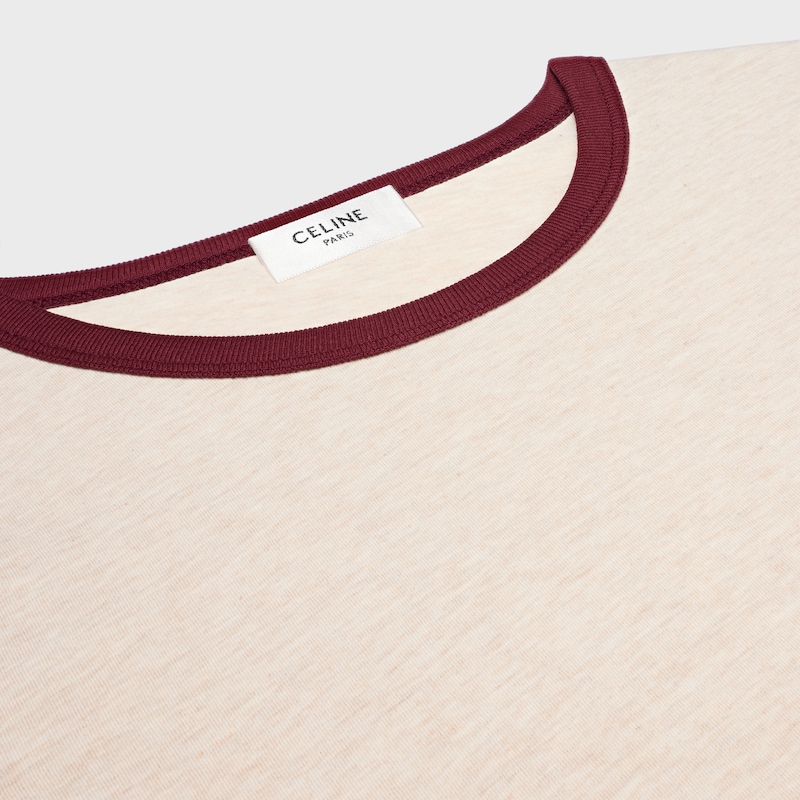 70's blason t-shirt IN cotton jersey - BEIGE MELANGE / CORDEVAN -  - 1 | CELINE