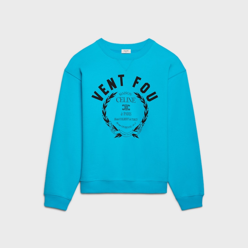 sweatshirt IN cotton fleece - MICKEY BLUE / BLACK -  - 1 | CELINE