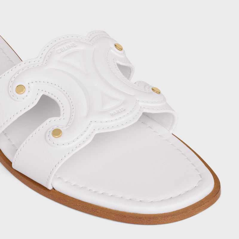 MARINA MULE IN CALFSKIN - WHITE -  - 1 | CELINE
