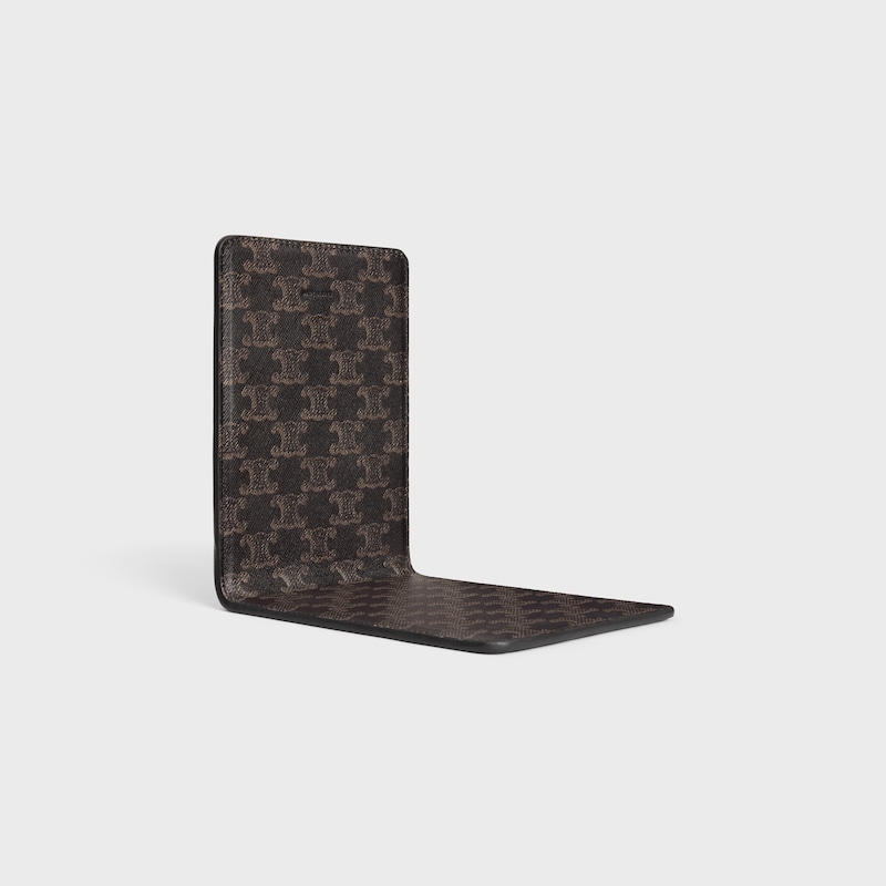 标志印花羊皮革书挡 - 黑色/ 棕褐色 - 精品甄选 - 1 | CELINE