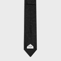 thin tie in leopard silk jacquard - BLACK -  - 2 | CELINE