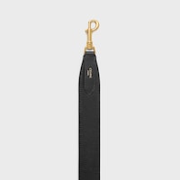 Long Strap in smooth calfskin with GOLD FINISHING - BLACK - CHARMS AND ACCESSORIES - 2 | CELINE