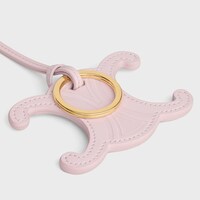 TRIOMPHE BAG CHARM IN SMOOTH CALFSKIN - PASTEL PINK - BAG CHARMS - 1 | CELINE
