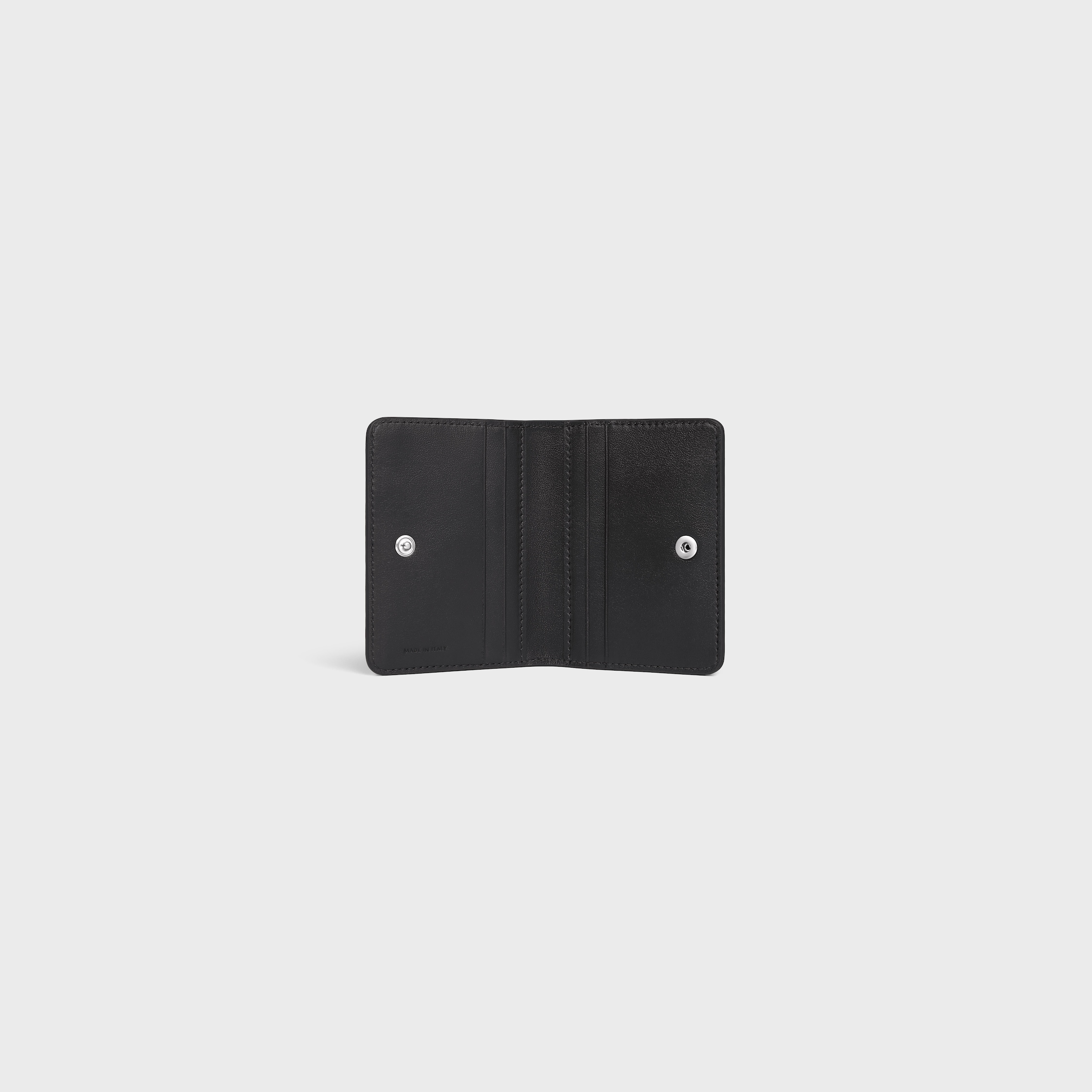 BI-FOLD CARD HOLDER IN GRAINED CALFSKIN - | CELINE
