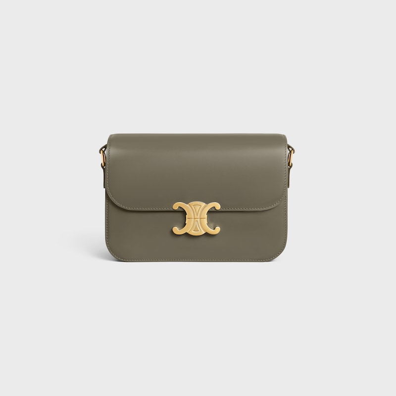 CLASSIQUE TRIOMPHE BAG IN shiny calfskin - GOLDEN KHAKI - TRIOMPHE - 1 | CELINE