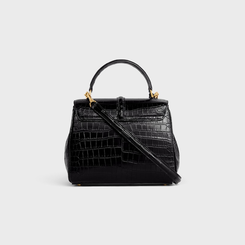 Small 16 Bag in porosus crocodile - BLACK - 16 - 1 | CELINE