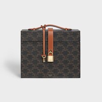 Case 3 Perfumes 200ML in Triomphe Canvas and Natural Calfskin - Tan - BEAUTY ACCESSORIES - 1 | CELINE