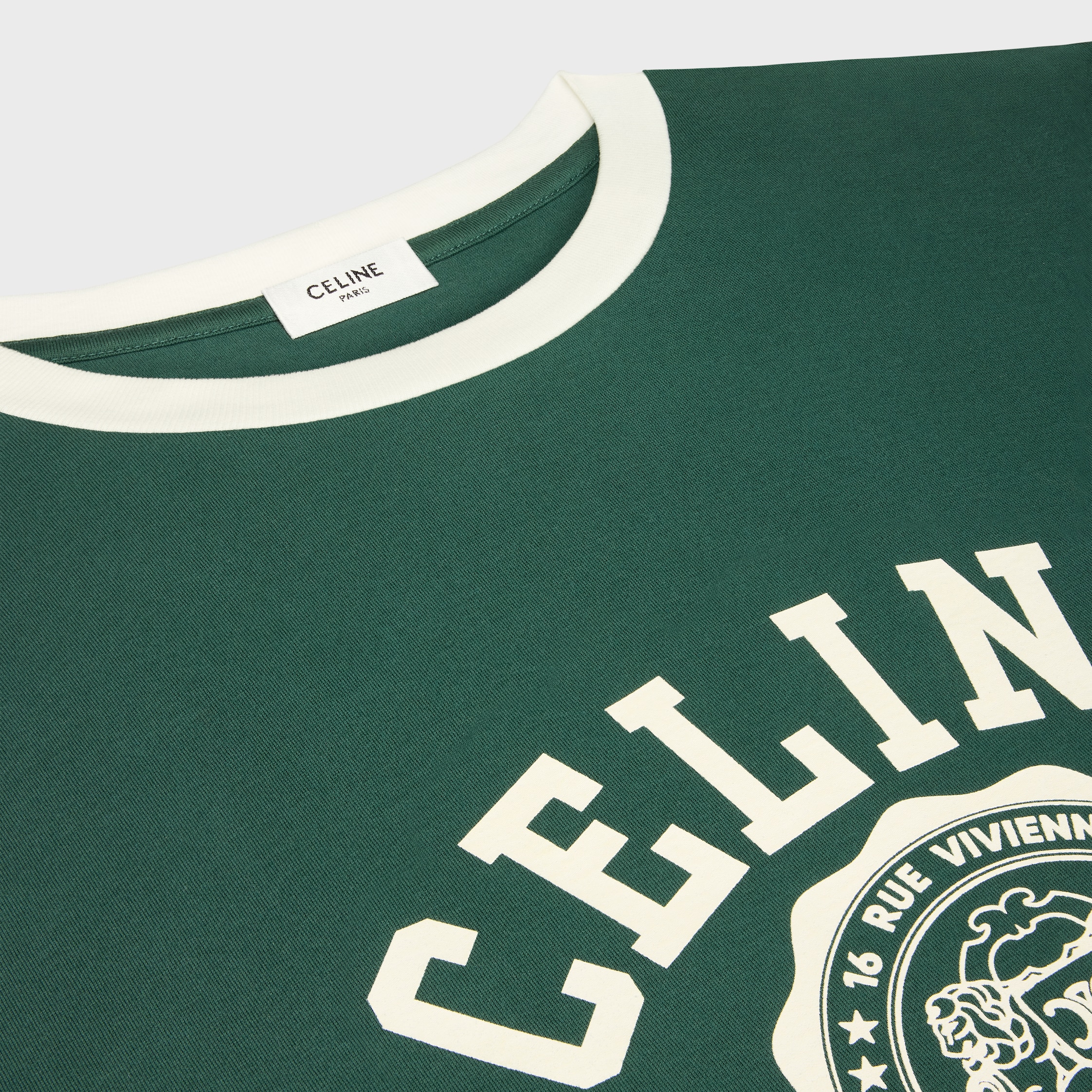 CELINE BLASON REGULAR T-SHIRT IN COTTON JERSEY - | CELINE