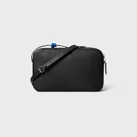 MESSENGER BAG WITH CHARM IN SMOOTH CALFSKIN AND LAMBSKIN - BLACK / ULTRA BLUE - CROSS-BODY BAGS - 2 | CELINE