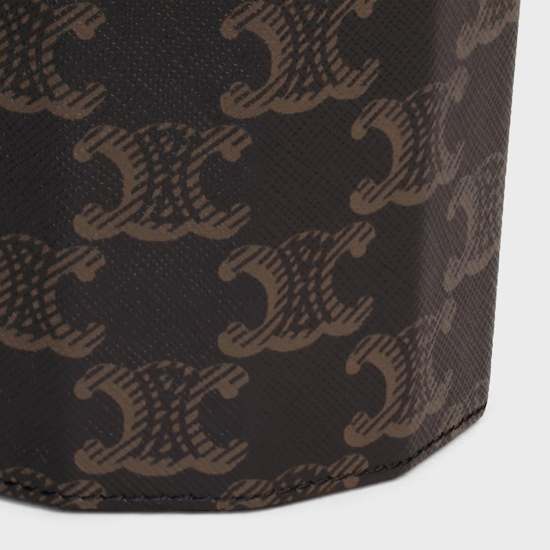 Candle Case in Triomphe Canvas and Calfskin - TAN - HAND-PICKED GIFTS - 1 | CELINE