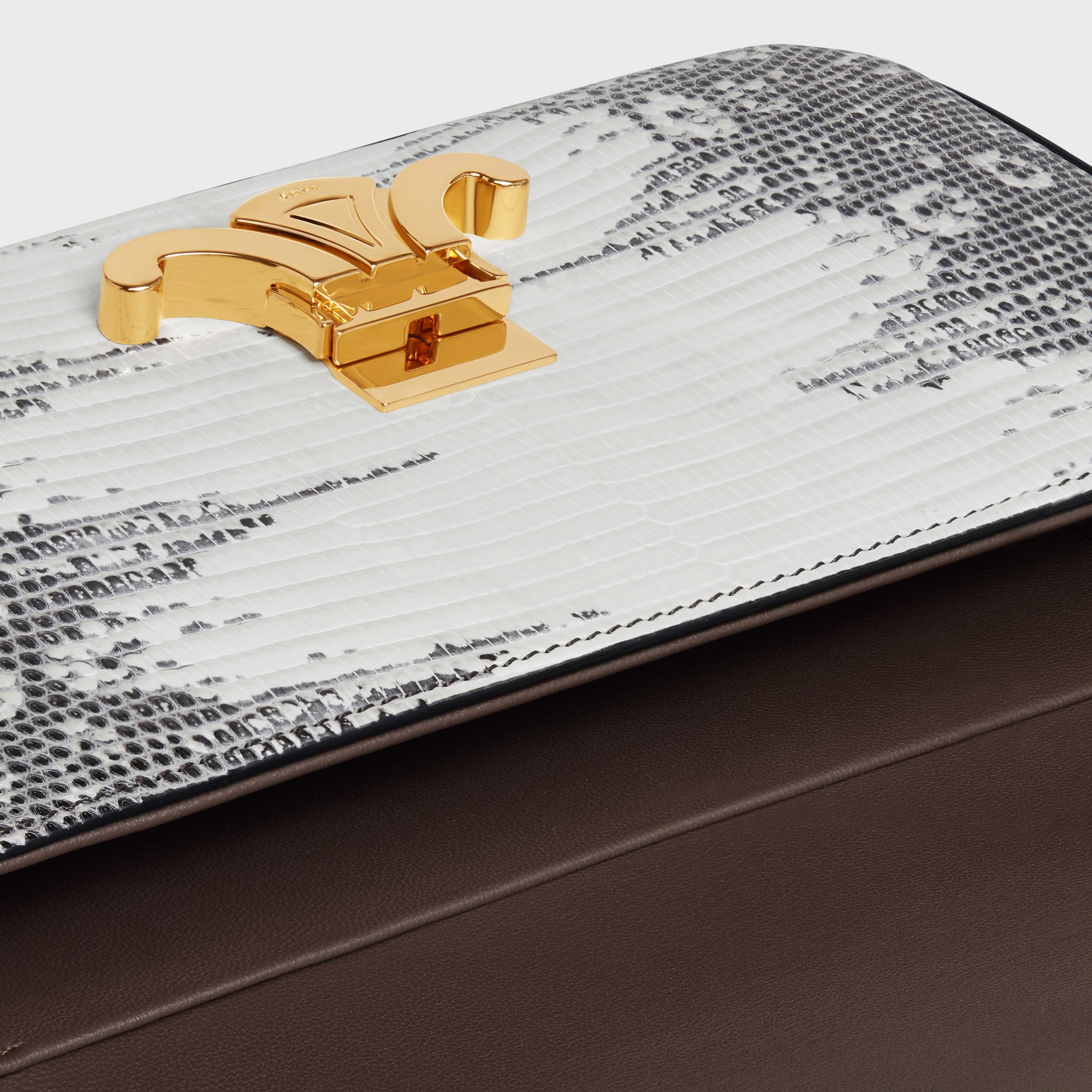 SHOULDER BAG CLAUDE IN LIZARD - NATURAL | CELINE