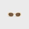 Triomphe 01 Sunglasses in Acetate - MILKY LIGHT ORANGE -  - 1 | CELINE