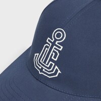 casquette baseball ancre coton lavé - INDIGO -  - 1 | CELINE