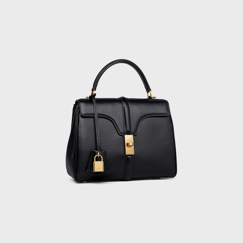 16緞面牛皮革小號手袋 - 黑色 - 斜挎包 - 1 | CELINE