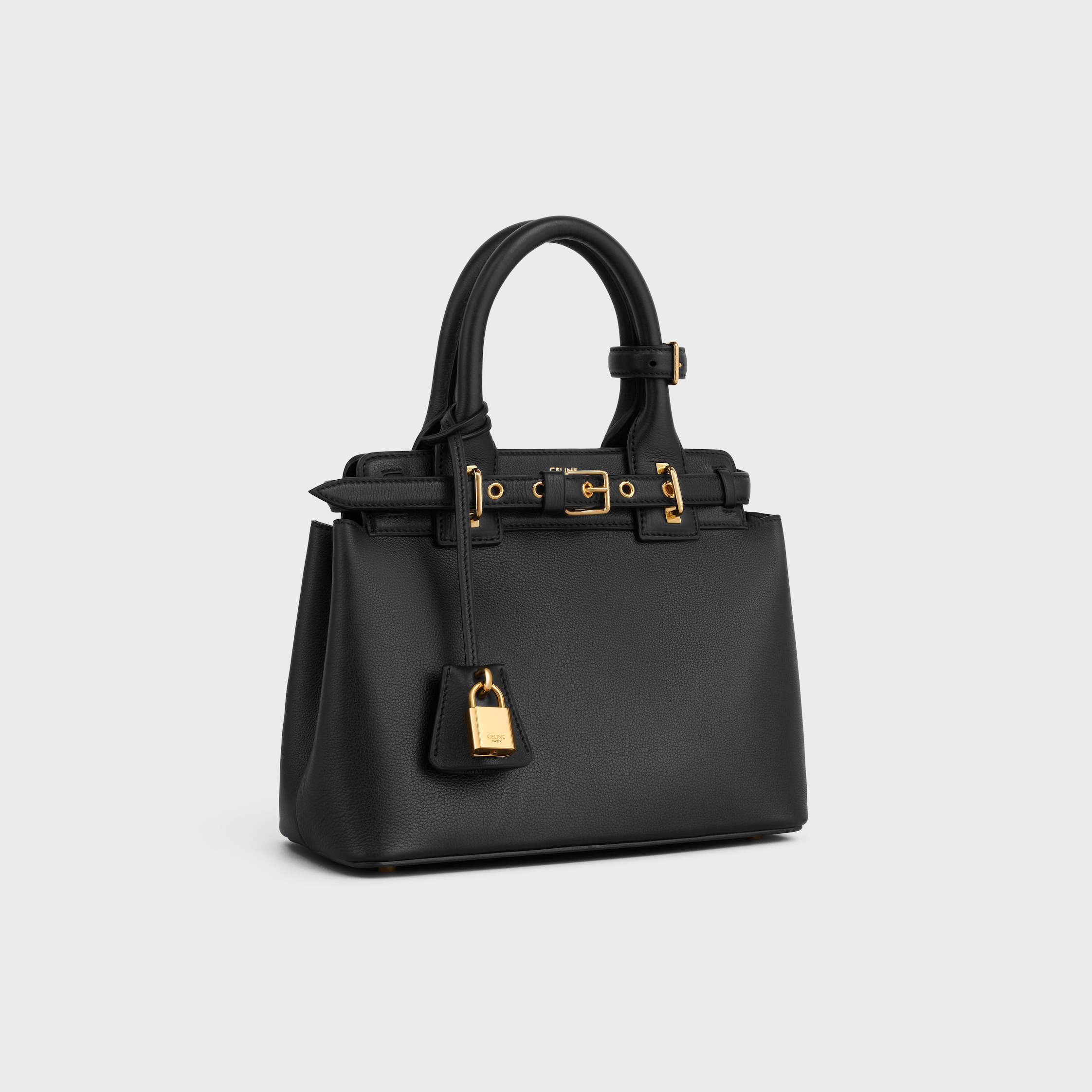 TEEN CELINE CONTI BAG in SUPPLE GRAINED CALFSKIN - BLACK