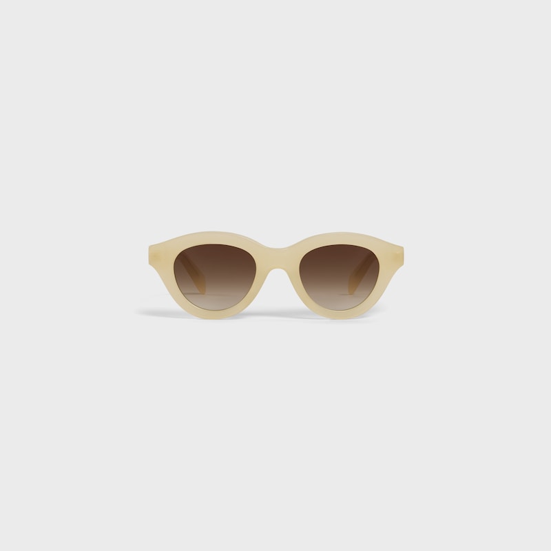 Triomphe Mini 01 sunglasses in Acetate - MILKY LIGHT ORANGE -  - 1 | CELINE