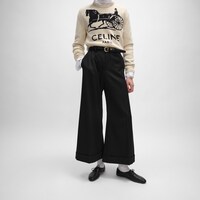 Dock羊毛及馬海毛華達呢長褲 - 黑色 -  - 2 | CELINE