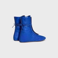 BALLET HIGH - LACE-UP BOOT IN LAMBSKIN - ULTRA BLUE -  - 2 | CELINE