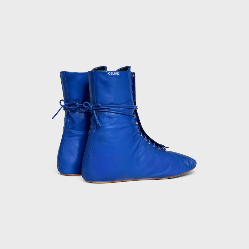 BALLET HIGH - BOTTINE &Agrave; LACETS EN CUIR D'AGNEAU - ULTRA BLEU -  - 1 | CELINE