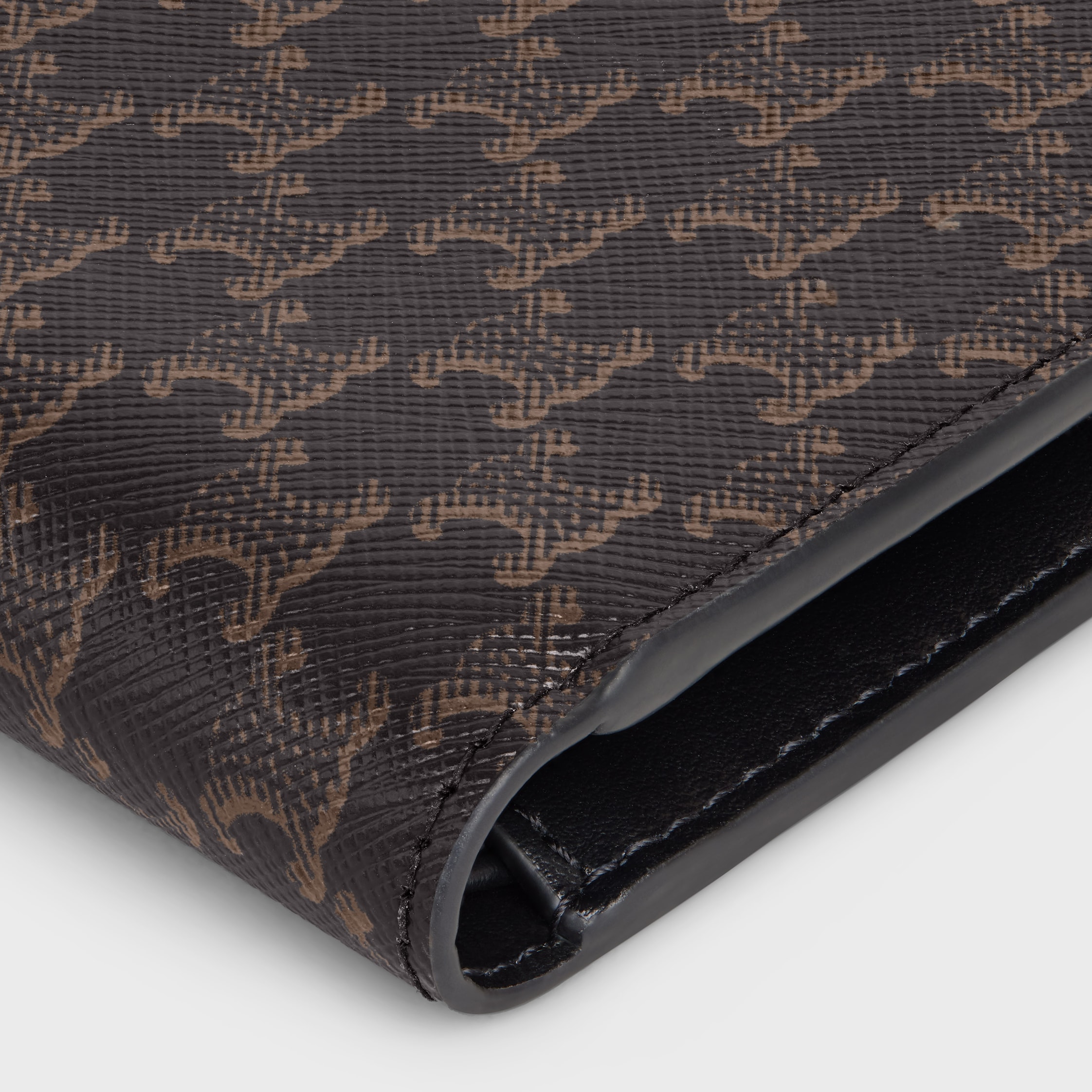 長財布 CELINE Triomphe cardholder Women's Zipped card holder in Triomphe canvas and lambskin