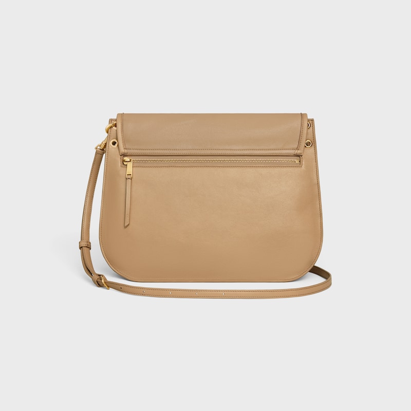 SOFT TRIOMPHE BESACE  IN SUPPLE SHINY LAMBSKIN - SANDCASTLE - SOFT TRIOMPHE - 1 | CELINE